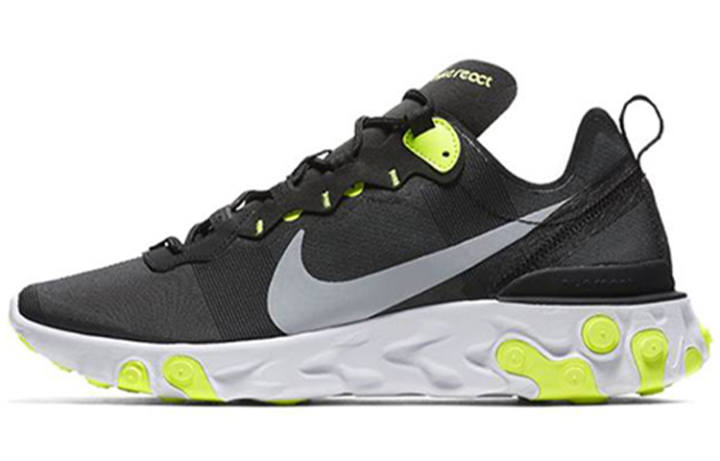 Nike Nike React Element 55 Black Wolf Grey Volt