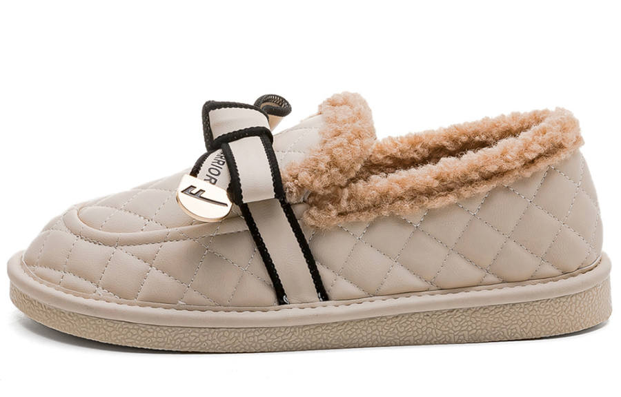 Warrior Feather Wings Collection Gommino Loafers Women's Beige