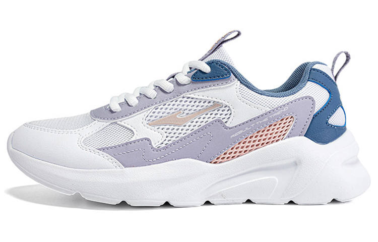 Erke Slip Resistant And Breathable Low top Running Shoes Women's White Purple