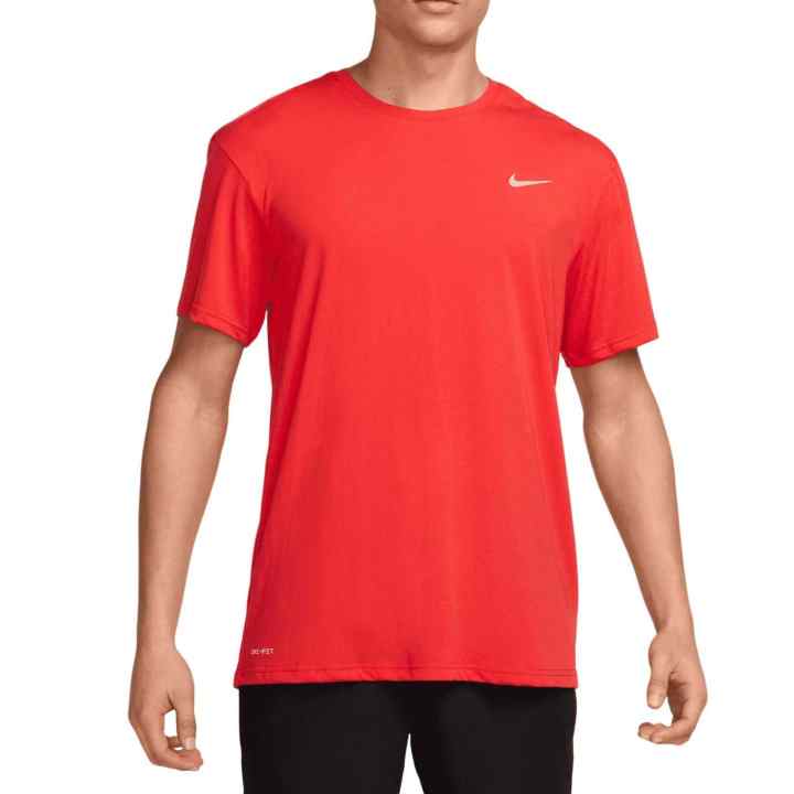 Nike Nike Dri Fit T Shirts Men's Light Red/White/White Crew Neck Moderate