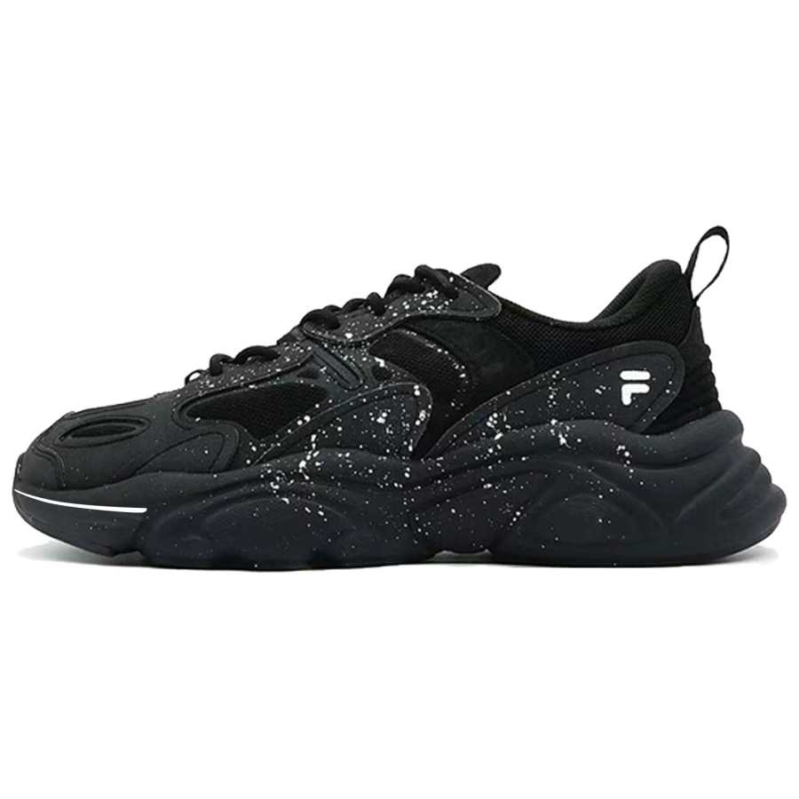FILA Mars 2 Cushioning Abrasion Resistant Lightweight Low top Casual Sprint City Commuting Running Shoes Women's Black