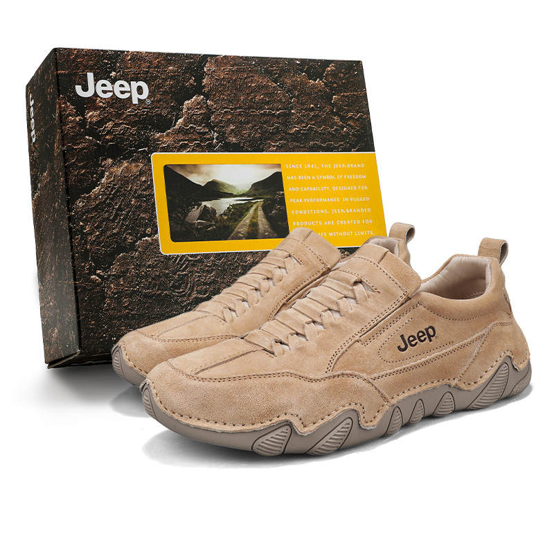 Jeep Cushioning Abrasion Resistant Breathable Coverage Lightweight Low top Outdoor Shoes Men's