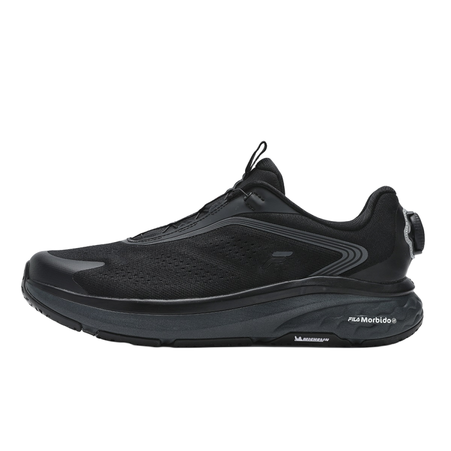 FILA BOA NUVOLE 2 PU, Mesh Low top Casual Running Shoes Men's Black