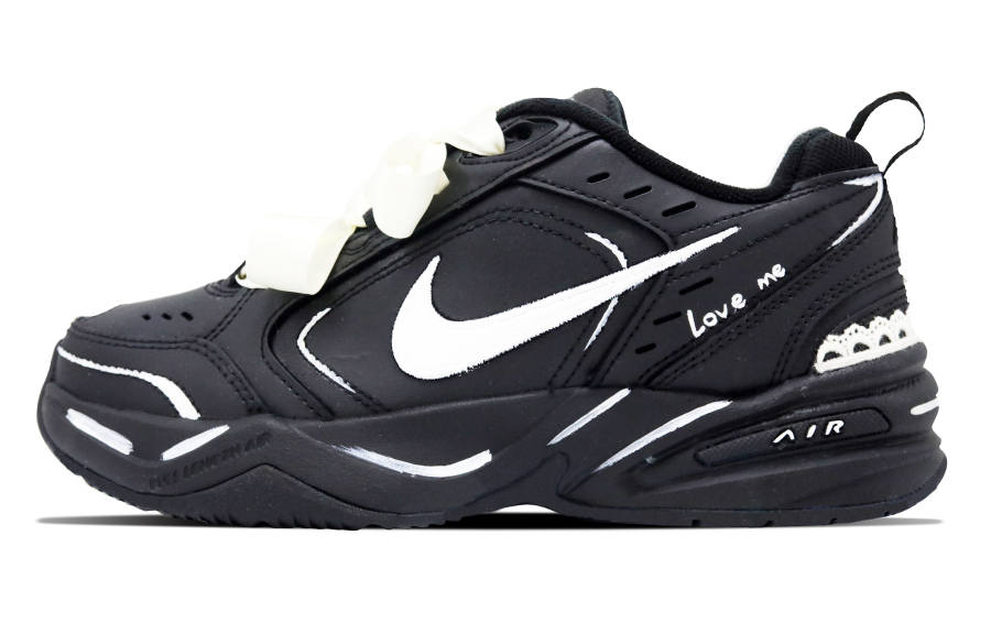 Nike Nike Air Monarch 4 Butter Cocoa Slip Resistant Abrasion Resistant Low top Chunky Sneakers Women's Black White