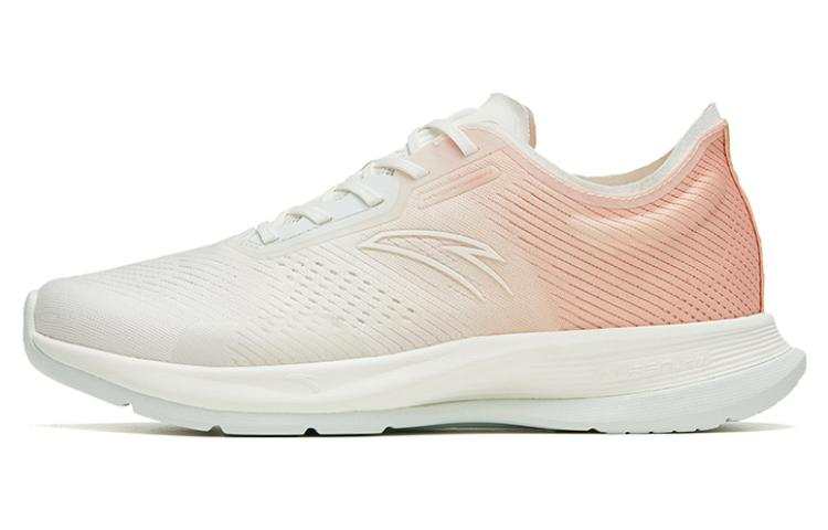 Anta Hydrogen Run V Fabric Slip Resistant Abrasion Resistant Low top Casual Running Shoes Women's White Pink