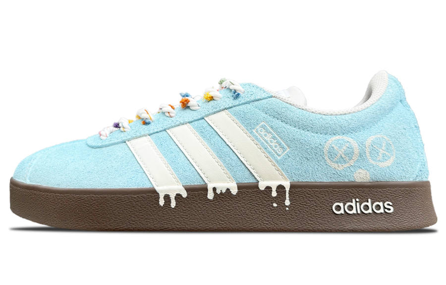 Adidas Adidas VL COURT 2.0 Abrasion Resistant Balance Low top German Army Trainers Unisex Blue