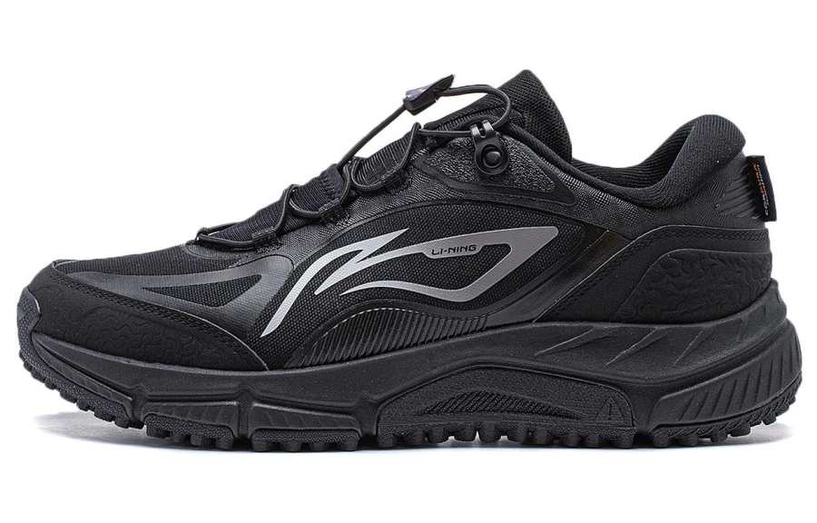 Li-Ning Li Ning Slip Resistant Low top Water Repellent Technology Running Shoes Men's Black