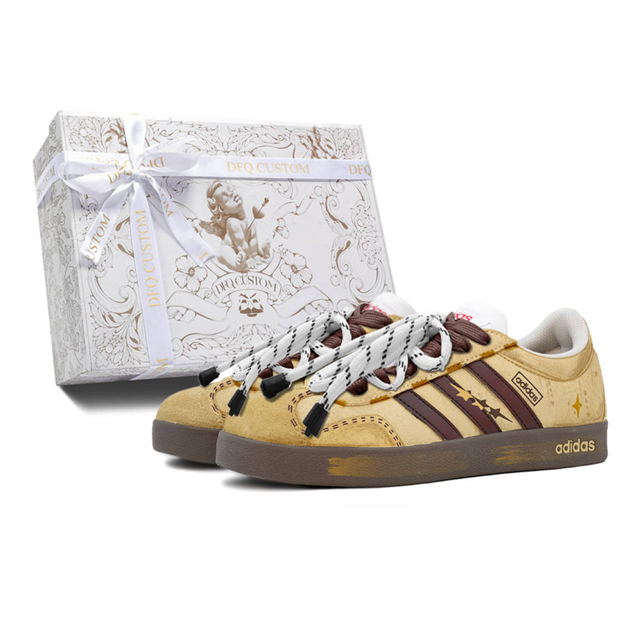 Adidas Adidas VL COURT 2.0 Butter Packets Abrasion Resistant Abrasion Resistant Low top Skateboard Shoes Unisex Yellow