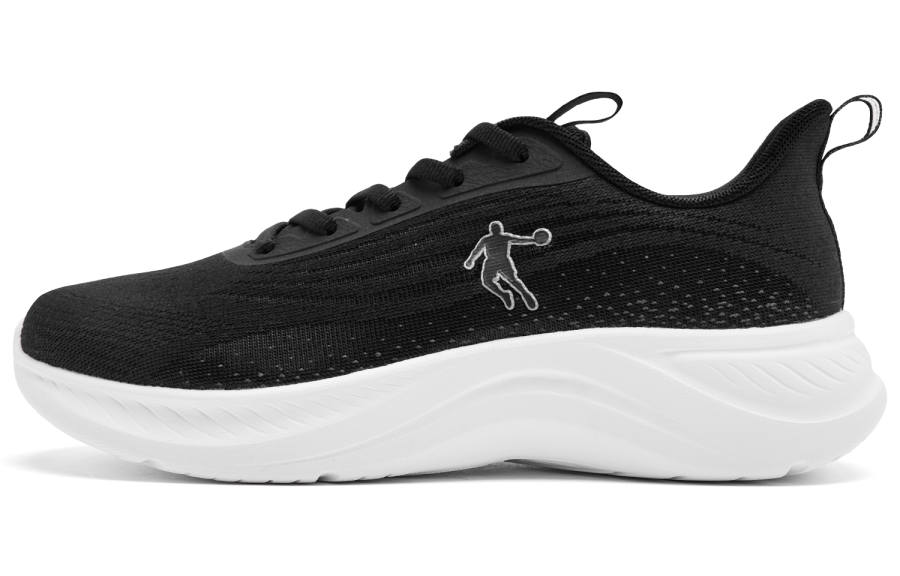 QIAODAN Light Speed LITE Cushioning Slip Resistant Abrasion Resistant Low top Running Shoes Women's Black White