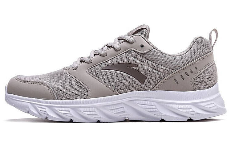 Anta Comfortable Cushioning Breathable Lightweight Low top Running Shoes Men's Gray White