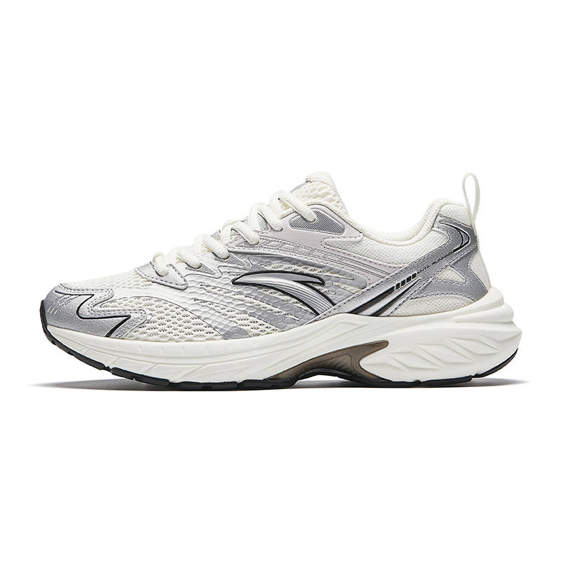 Anta AT2000 Textile, Rubber Low top Running Shoes Women's Gray White