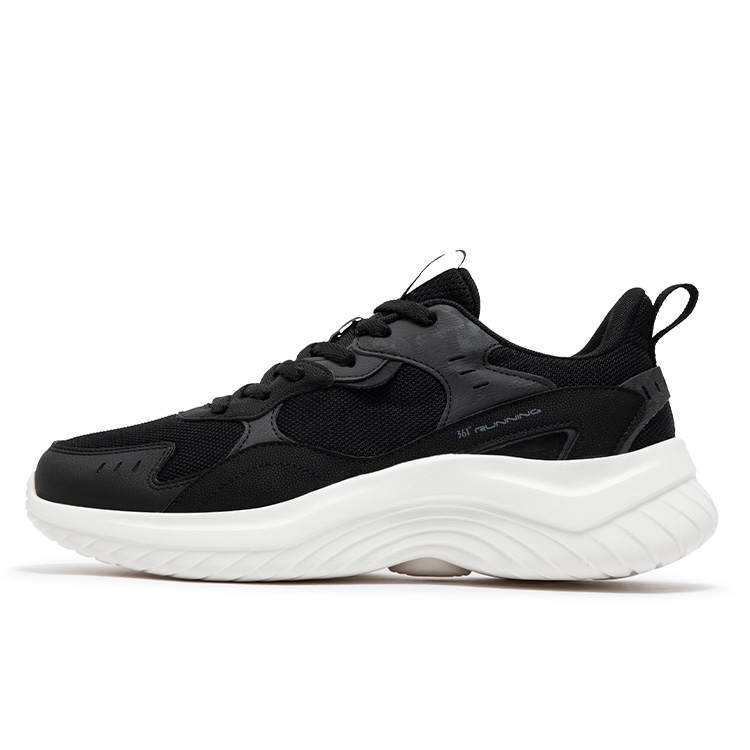 361° Slip Resistant Abrasion Resistant Slip Resistant Abrasion Resistant Low top Running Shoes Men's Black Gray