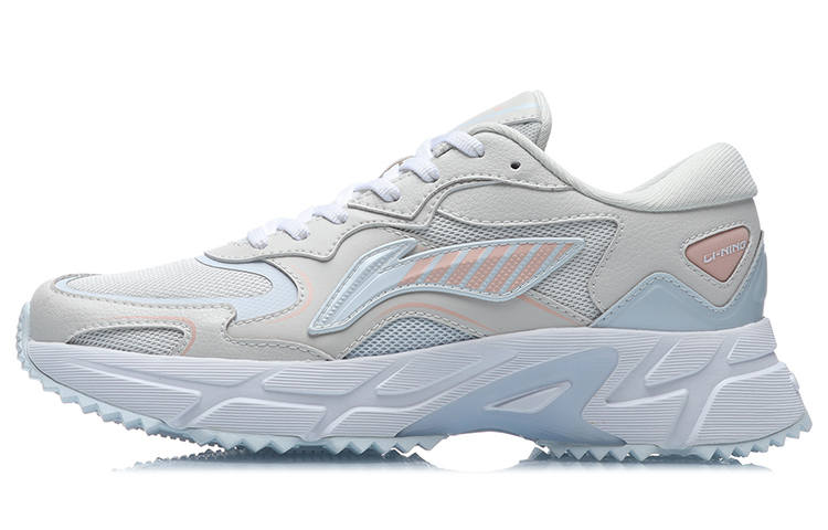 Li-Ning Li Ning YunQue Cushioning Slip Resistant Abrasion Resistant Low top Running Shoes Women's White Blue