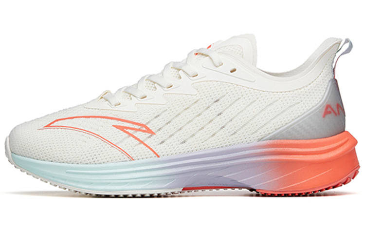 Anta MACH 1.0 Sports Breathable Low top Running Shoes Women's Ivory White