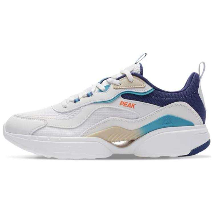 PEAK Comfortable Slip Resistant And Breathable Low top Platform Casual Running Shoes Men's White