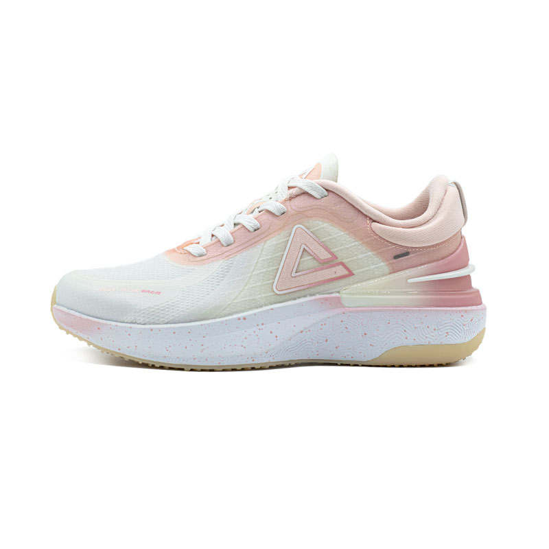 PEAK Classic Heritage Mesh Cushioning Slip Resistant Abrasion Resistant Low top Casual Running Shoes Women's Pink