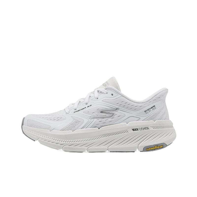Skechers Max Cushioning Premier 2.0 Comfortable Cushioning Low top Running Shoes Women's White Silver