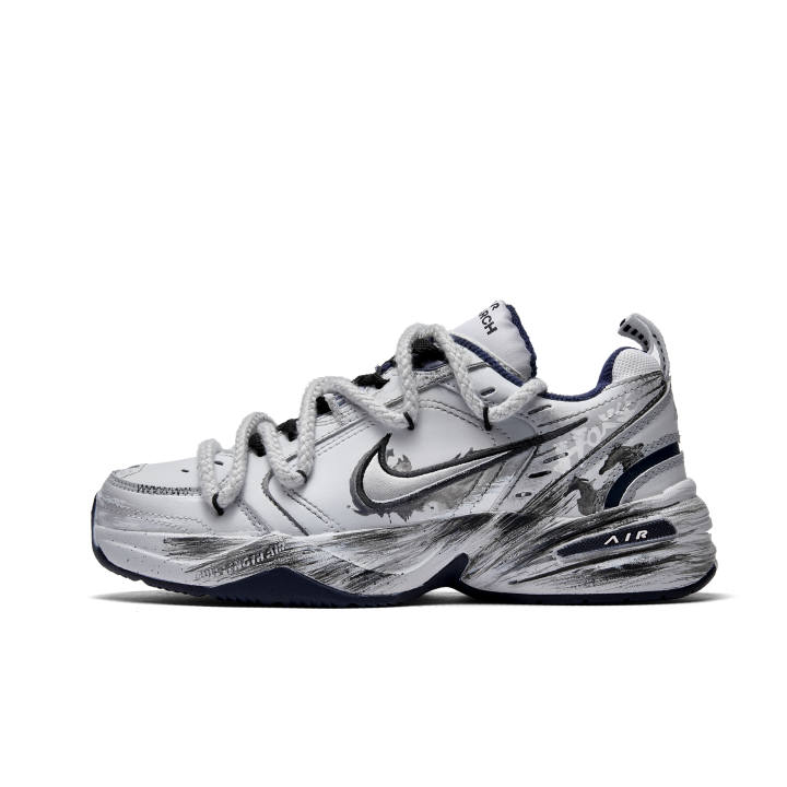 Nike Nike Air Monarch 4 Silver Hoof Blessing Low top Chunky Sneakers Unisex Silver