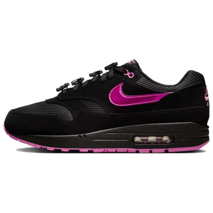 Nike Nike Air Max 1 Low top Casual Running Shoes Unisex Black Pink