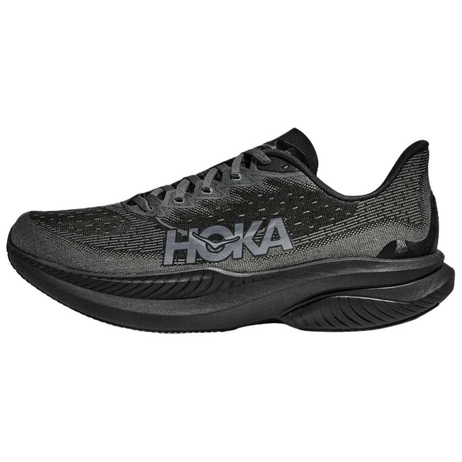 HOKA ONE ONE MACH 6 Textile, Synthetic Leather Racing Running Shoes Men's Black