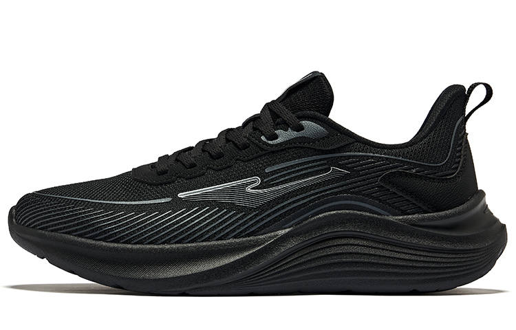 Erke Light Speed Cushioning Rebound Breathable Low top Running Shoes Men's Jet Black