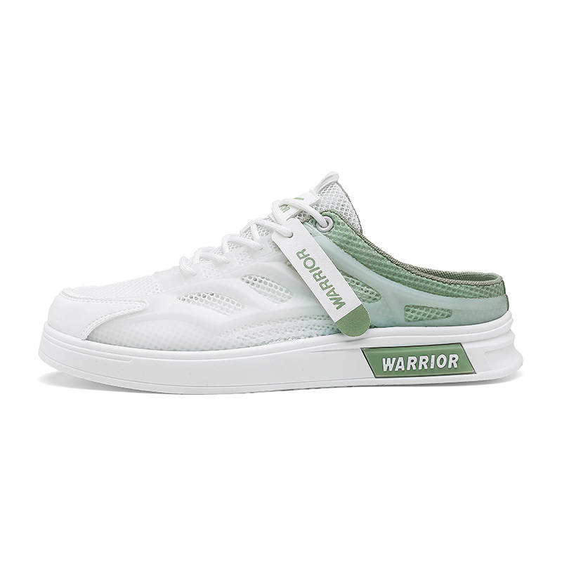 Warrior Slip Resistant Abrasion Resistant Closed Toe Slippers Men's White Light Green