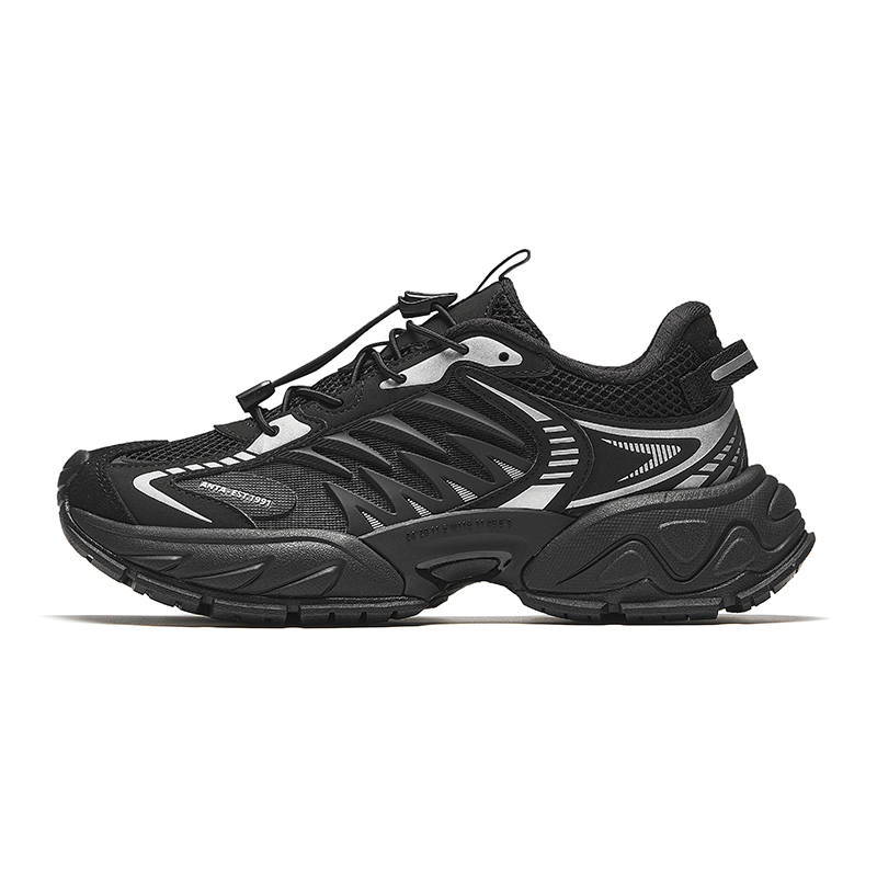 Anta Star Moon 2 Breathable Height Increasing Low top Casual Shoes Women's Basic Black
