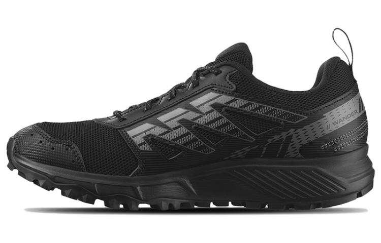 SALOMON Wander Textile, Leather Comfortable Cushioning Slip Resistant Abrasion Resistant Low top Outdoor Shoes Men's