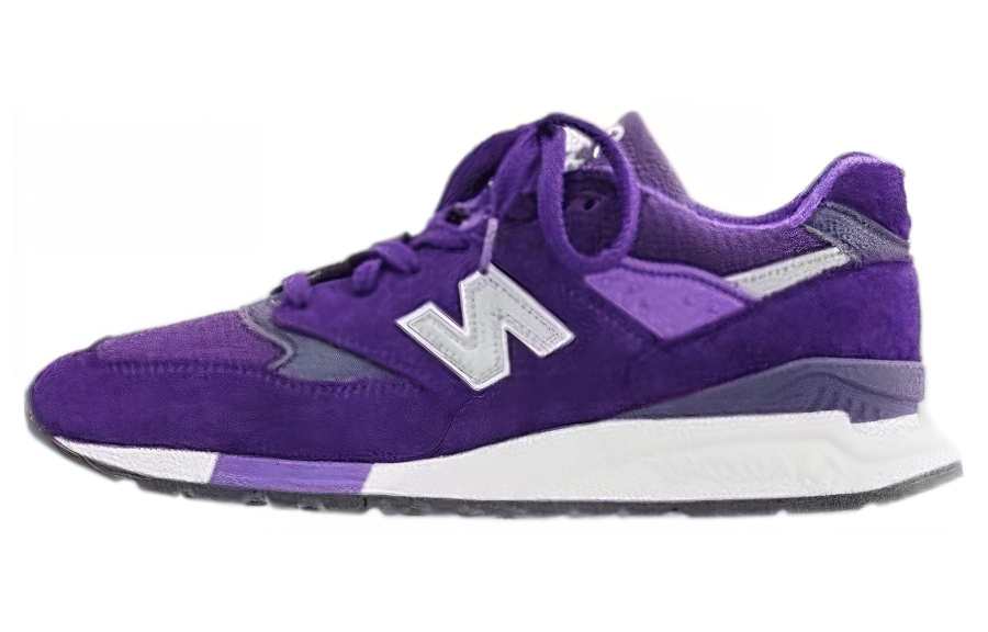 New Balance New Balance NB 998 Abrasion Resistant Breathable Low top Running Shoes Men's Purple White Made In USA