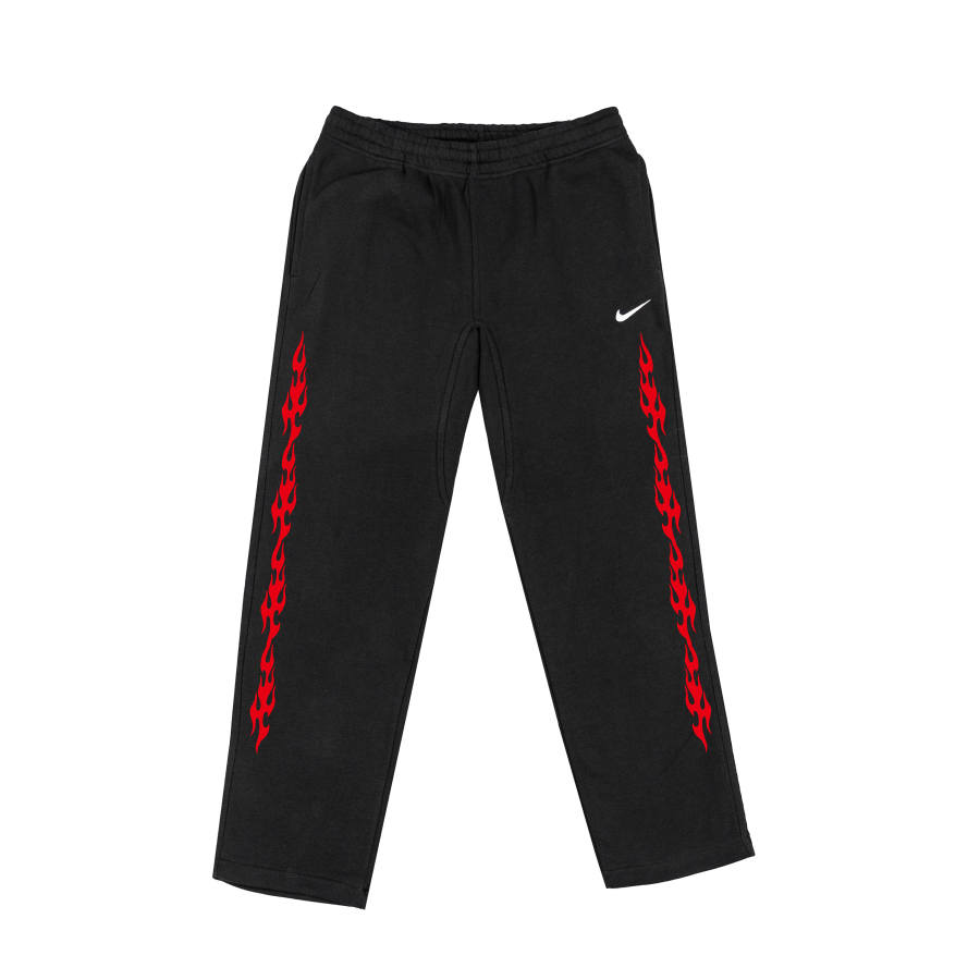 Nike Nike Casual Pants Unisex Black Thickened And Fleece Lined Straight Fit Pants