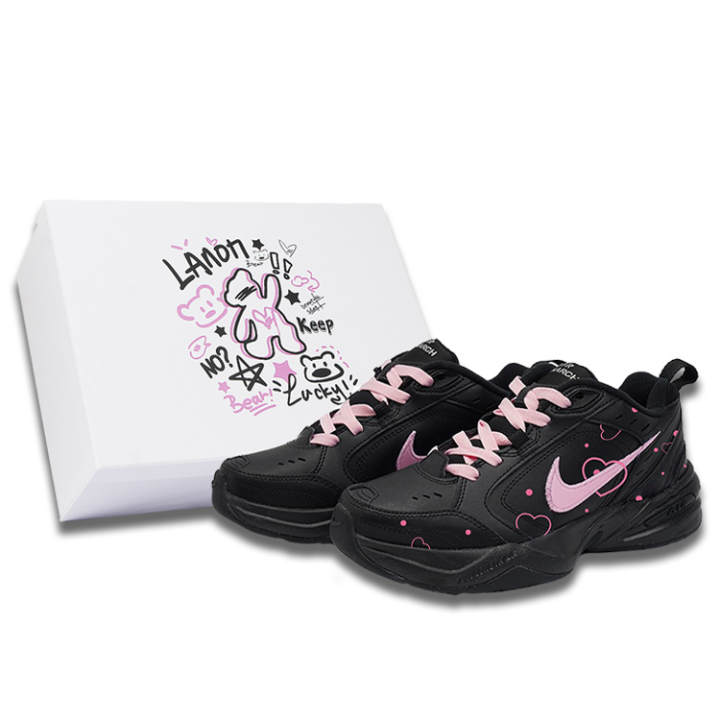 Nike Nike Air Monarch 4 Sweetheart Baby Coverage Abrasion Resistant Low top Chunky Sneakers Unisex Black