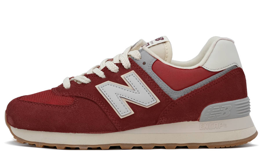 New Balance New Balance NB 574 Textile, Leather Low top Running Shoes Women's Burgundy