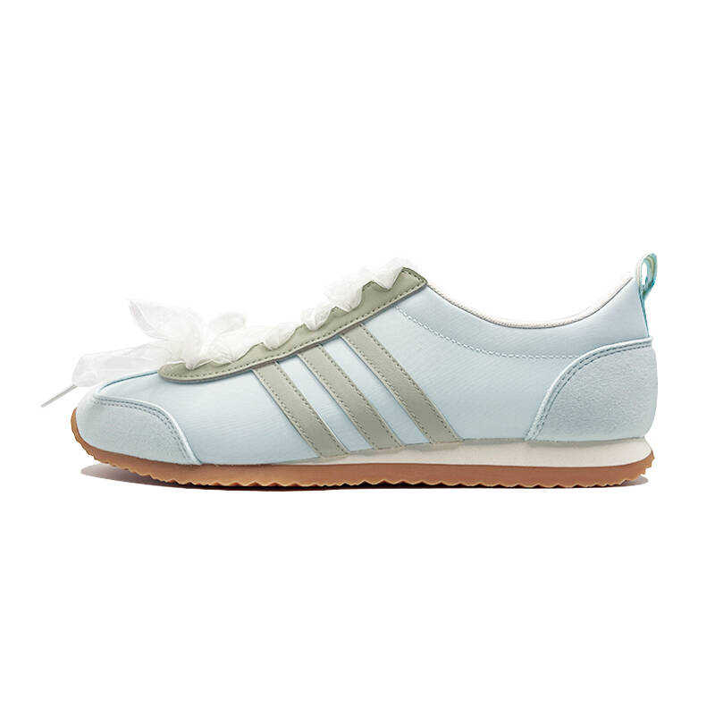 Adidas Adidas VS JOG 2.0 Cushioning Slip Resistant Abrasion Resistant Breathable Casual Shoes Unisex Blue Green