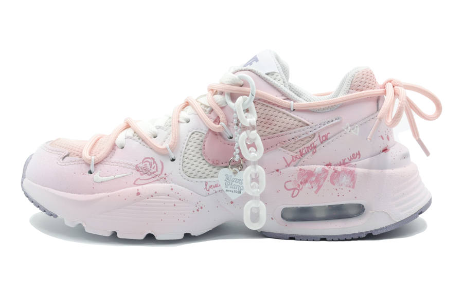 Nike Nike Air Max Fusion Slip Resistant Abrasion Resistant Low top Running Shoes Women's Pink White