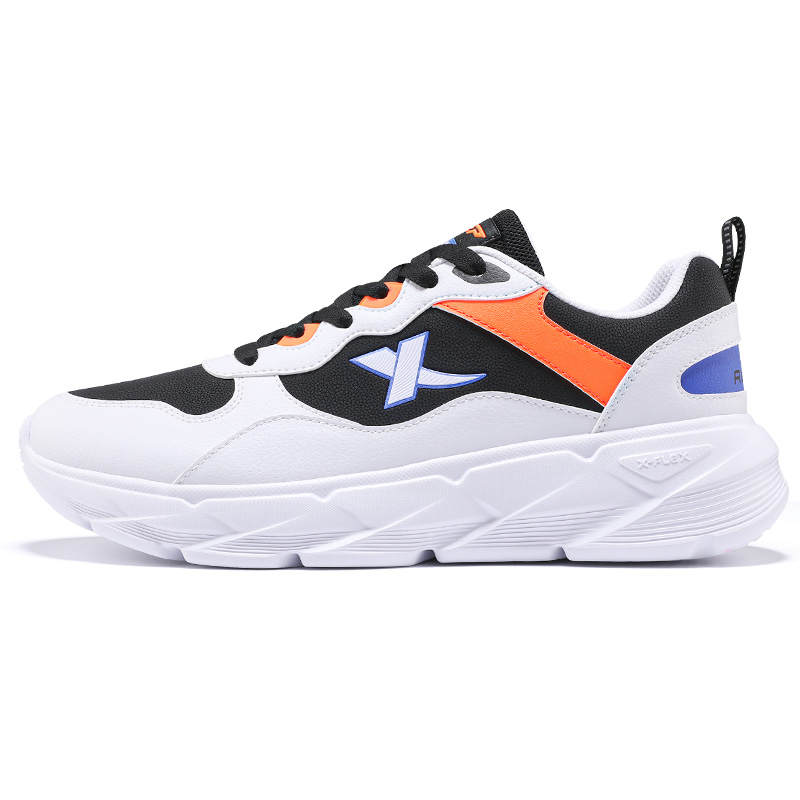XTEP Cushioning Abrasion Resistant Support Low top Casual Running Shoes Men's White Black Blue