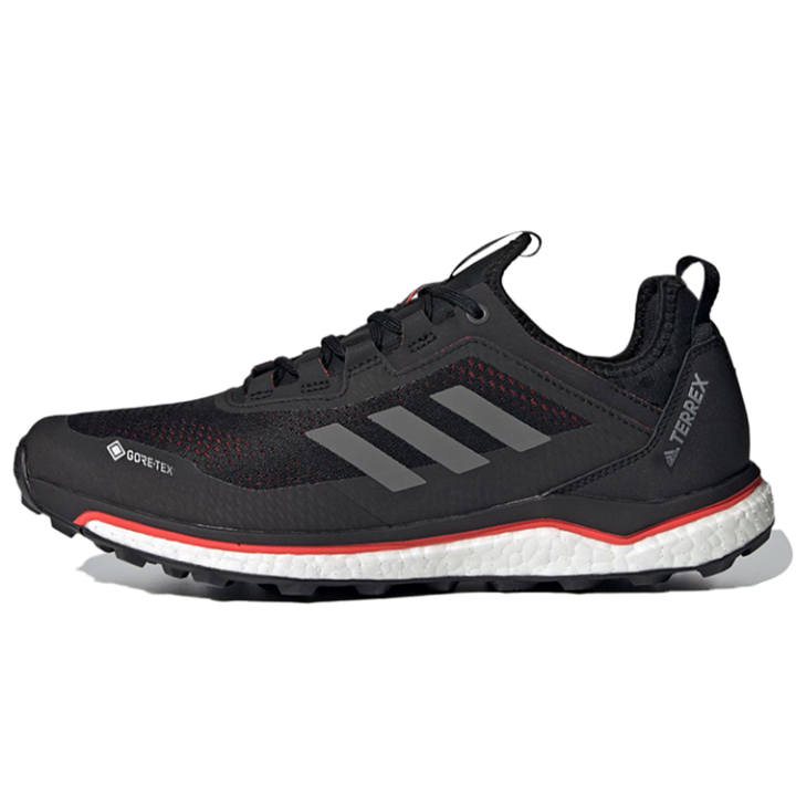 Adidas Adidas Terrex Agravic Comfortable Mesh Breathable Low top Running Shoes Unisex Black Red Gray