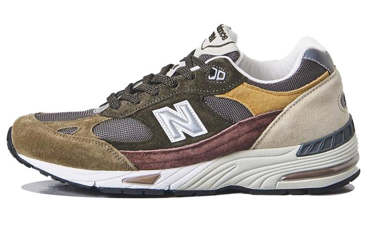 New Balance New Balance NB 991 Slip Resistant Fabric Low top Running Shoes Men's Olive