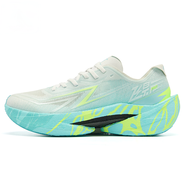 QIAODAN Flying Shadow PRO 2.0 Low top Carbon Plate Marathon Training Race Running Shoes Men's White Blue