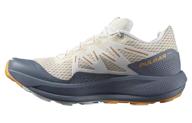 SALOMON Pulsar Trail Fabric Breathable Balance Lightweight Low top Running Shoes Women's Light Peach