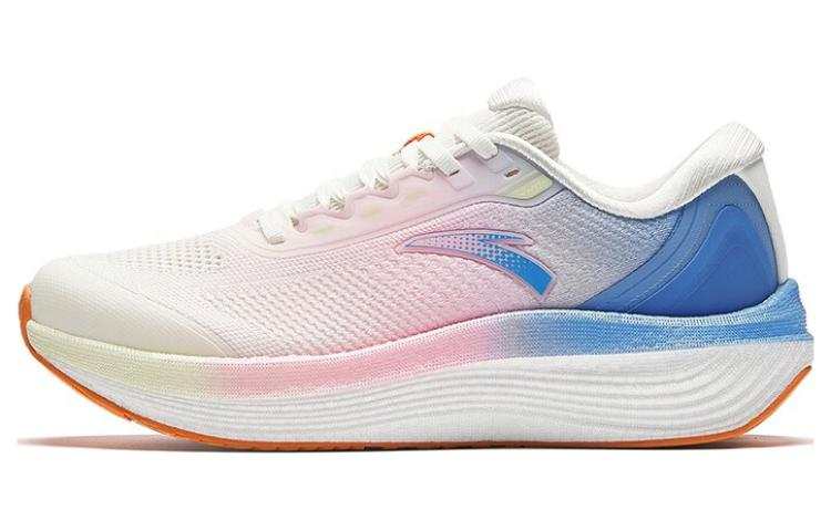 Anta Versatile Slip Resistant Low top Running Shoes Women's White Pink Blue