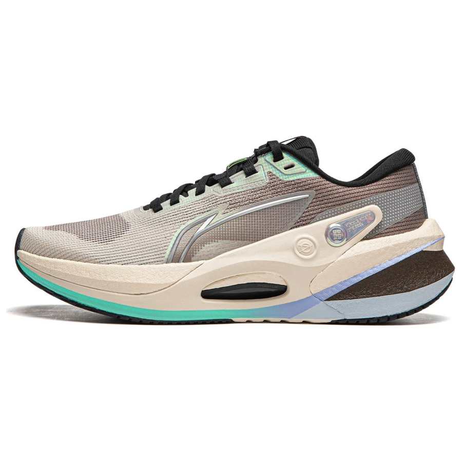 Li-Ning Li Ning Furious Rider 7.0 V2 Running Shoes Men's Low Top Rock White Gray/Tree Gray Brown