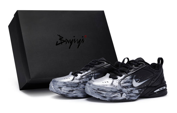 Nike Nike Air Monarch 4 811 Manufacturing, Dark Night Silver Wings, Special Shoe Box Pu Low top Chunky Sneakers Unisex