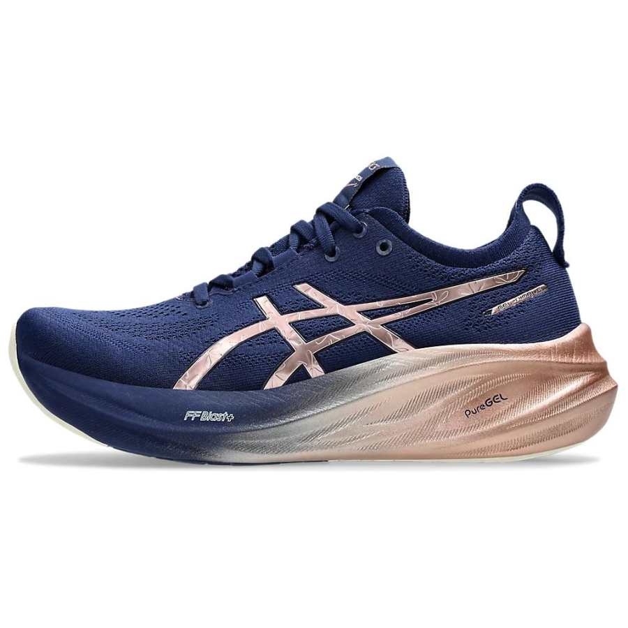 ASICS Gel Nimbus 26 Platinum Blue Expanse Rose Gold Women's