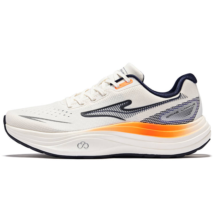 Erke Luanyu Cushioning Lightweight Rebound Low top Casual Training Running Shoes Men's Microcrystal White Bristol Blue