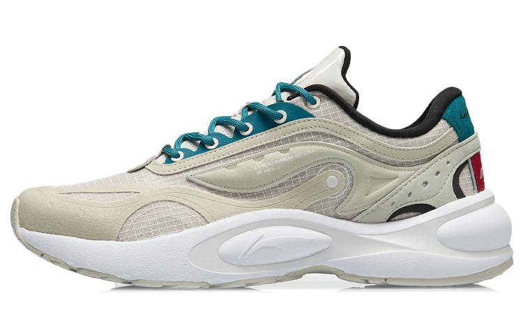 Li-Ning Li Ning V8 Sports Cushioning Abrasion Resistant Cushioning, Wear Resistant Low top Running Shoes Men's Gray White