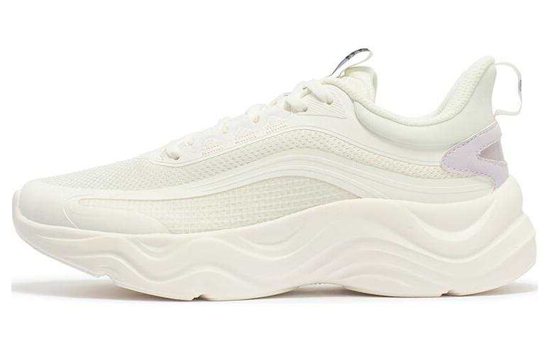361° Linglong Collection Cushioning, Wear Resistant Low top Bang Rebound Technology Running Shoes Women's White Purple
