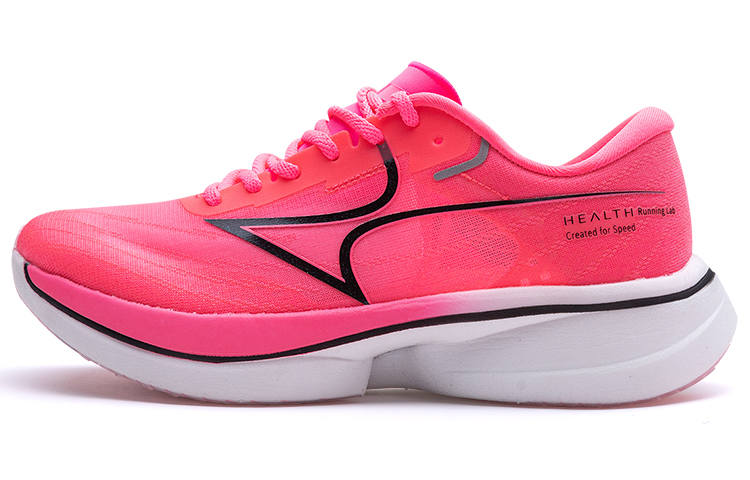 HEALTH Light Wing 001 Cushioning Rebound Lightweight Full Length Carbon Plate Running Shoes Unisex Rose Red