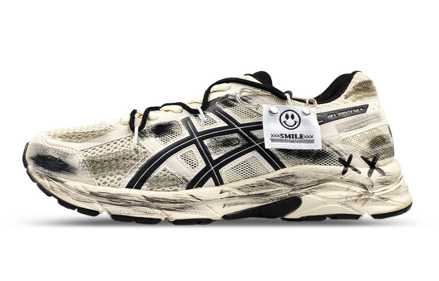 Asics Gel Contend 4 Abrasion Resistant Low top Running Shoes Men's Beige Brown Black