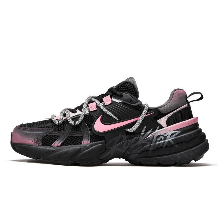 Nike Nike V2K Run Slip Resistant Slip Resistant Low top Casual Running Shoes Men's Black Pink