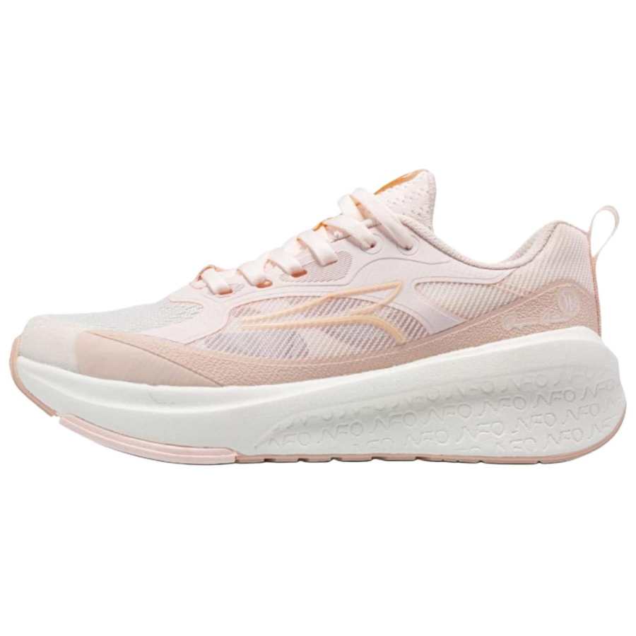 361° Slip Resistant Abrasion Resistant Low top Casual Training Running Shoes Women's White Pink Feather White